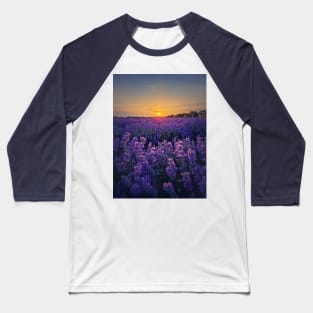 Picturesque scene of blooming lavender field Baseball T-Shirt